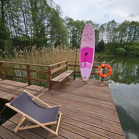 Villa Sosenka Dom Wakacyjny Na 8 Osob Linia Brzegowa Jezioro Kalwa,prywatny Pomost, Sauna Przy Plazy , Jacuzzi W Ogrodzie
