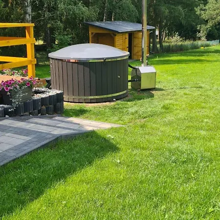 Villa Sosenka Dom Wakacyjny Na 8 Osob Linia Brzegowa Jezioro Kalwa,prywatny Pomost, Sauna Przy Plazy , Jacuzzi W Ogrodzie Pasym